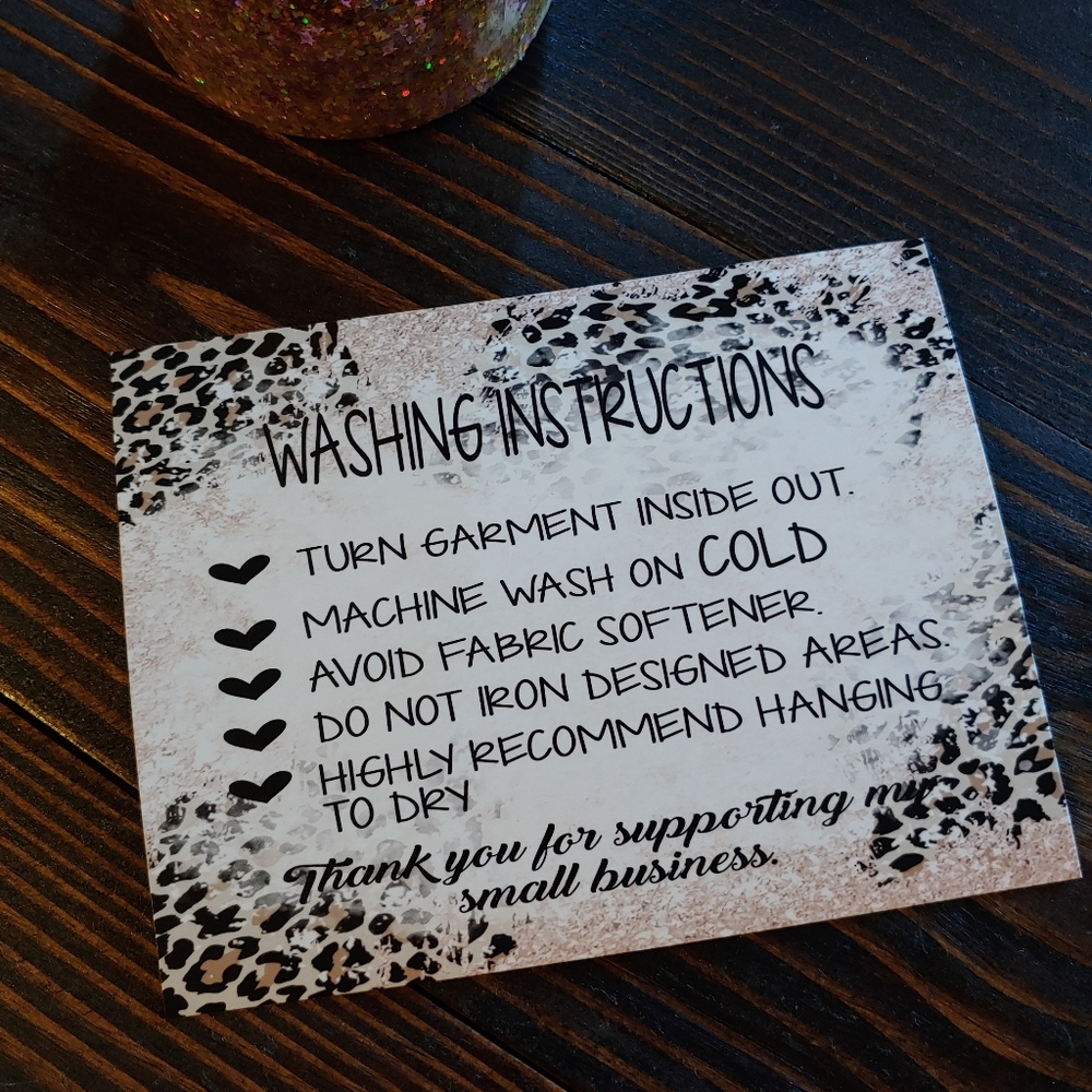 Care tags for garments wholesale retail sale (20 to a package)